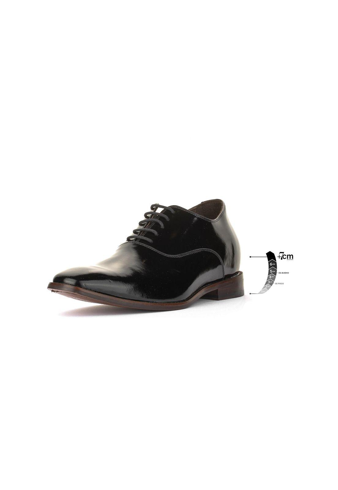 Zapato Hombre Elegant Charol Max Denegri +7cms-0