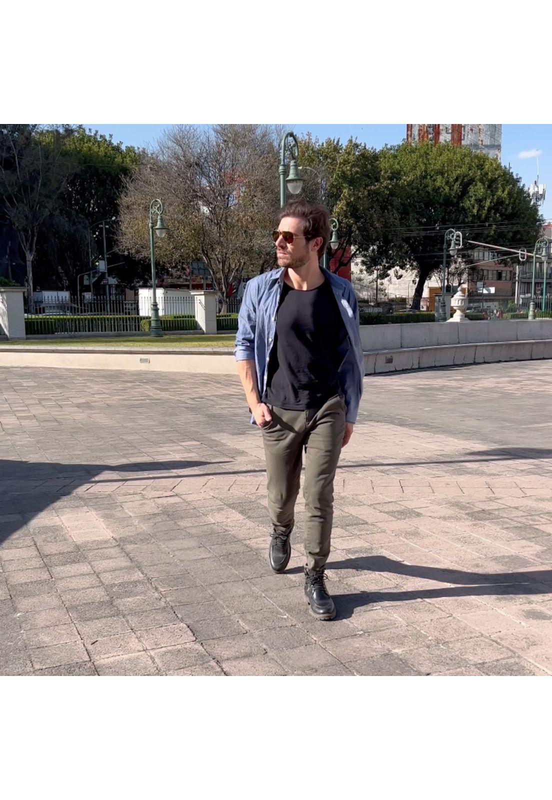 Botín Hombre Depot Azul Max Denegri +7cms -5