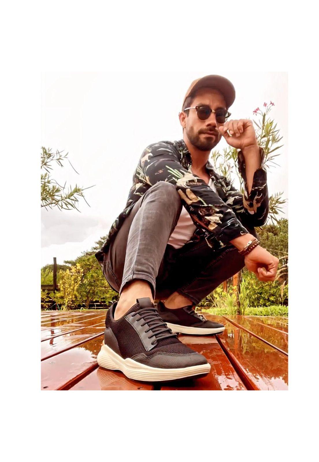 Zapatilla Hombre Control Negro Max Denegri +5cms-5
