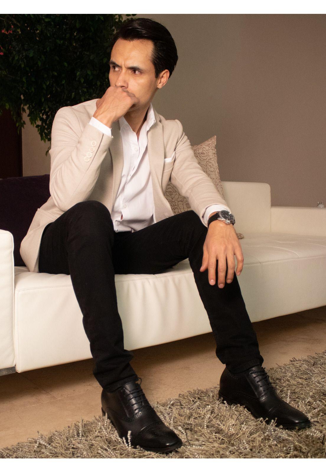 Zapato Hombre Barret Negro Max Denegri +7cms-5