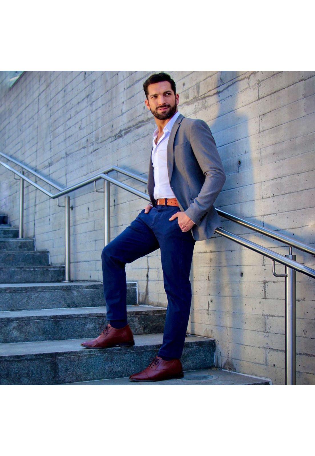 Zapato Hombre Director Café Claro Max Denegri +7cms-4