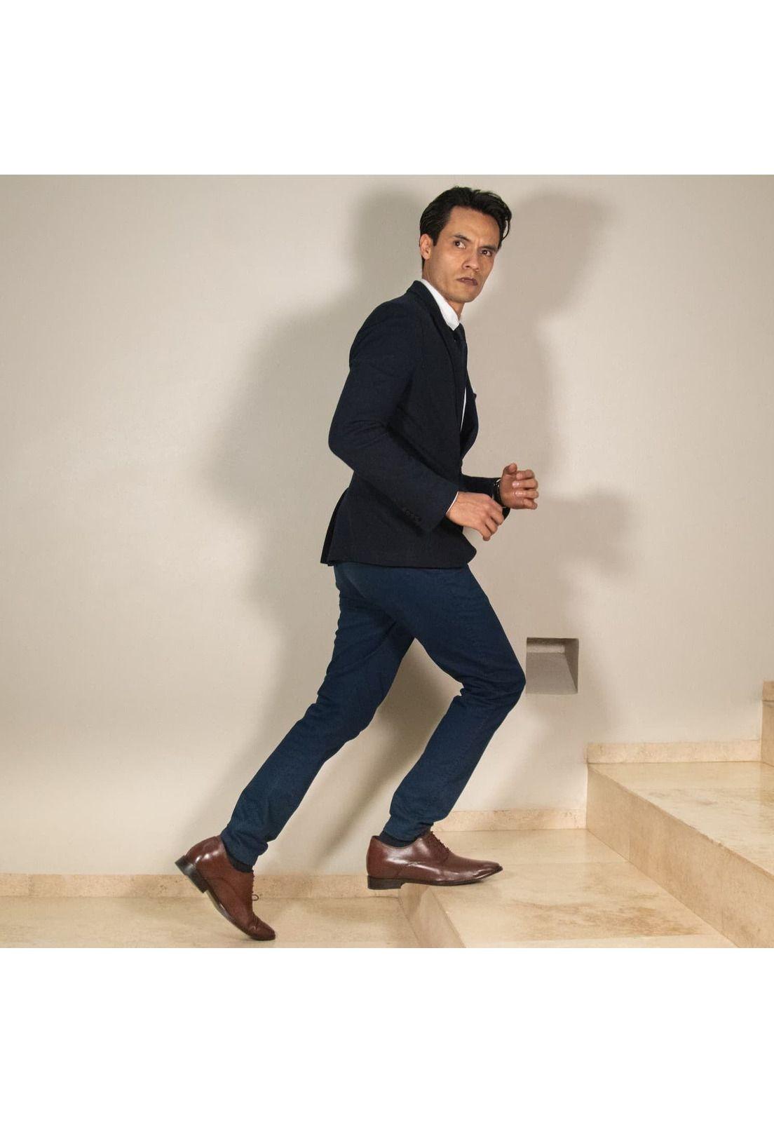 Zapato Hombre Elegant Café Max Denegri +7cms-4