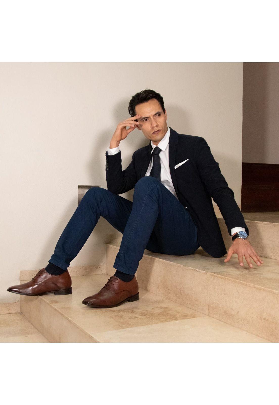 Zapato Hombre Elegant Café Max Denegri +7cms-5