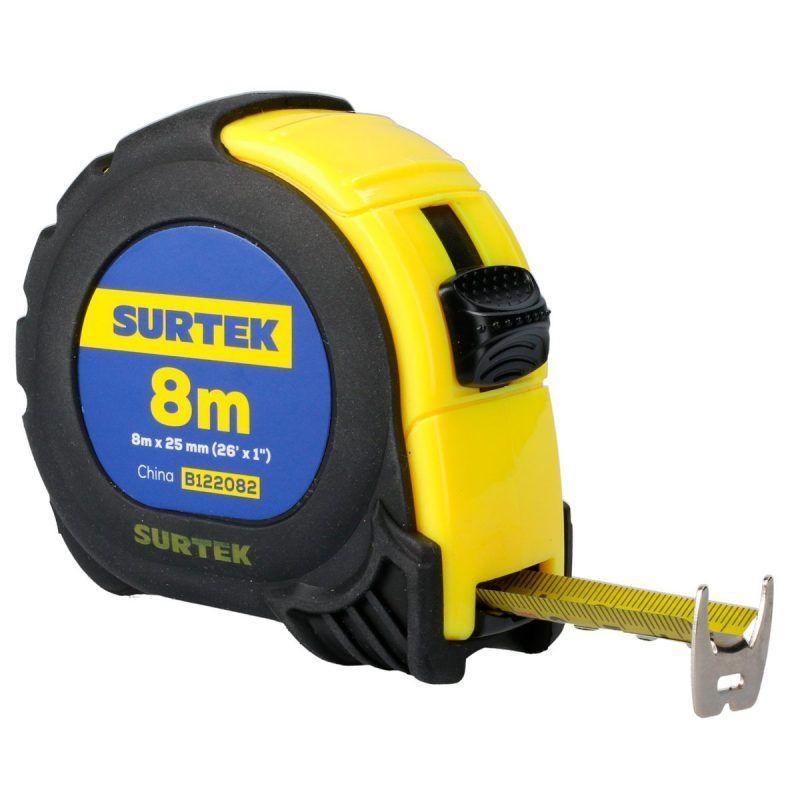Huincha de medir carcasa anti-impacto 8m x 1 b122082 surtek-2