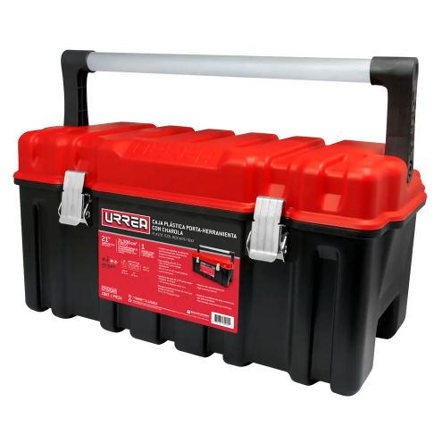 Caja portaherramientas plástica tapa roja 21 pulg CPU20AR  Urrea-0