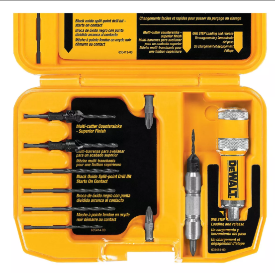 Set adaptadores p/avellanar-atornillar 6-8-10 dw2735p dewalt-2