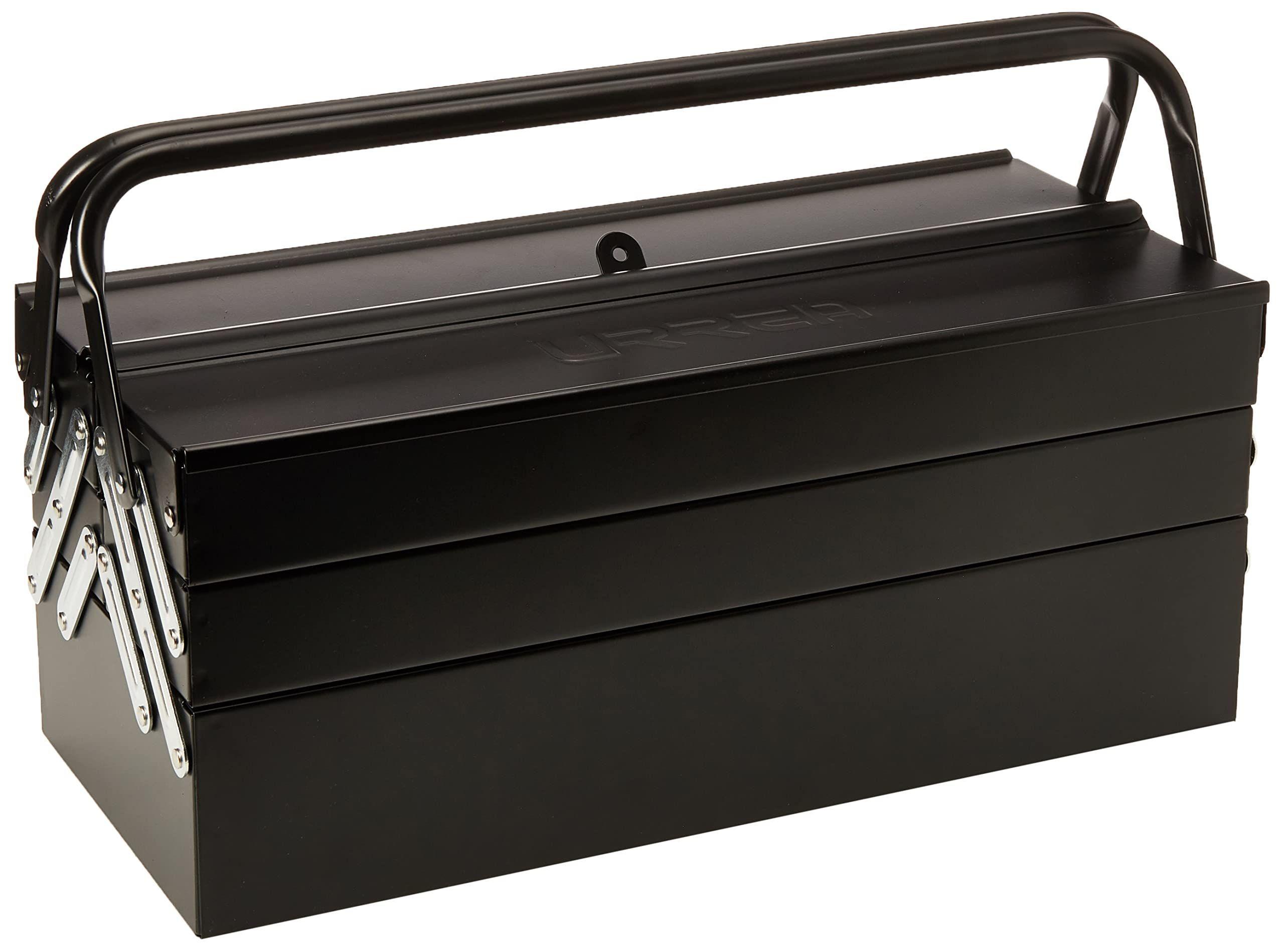 Caja portaherramientas metálica negra 7x18x7cma4urrea-2