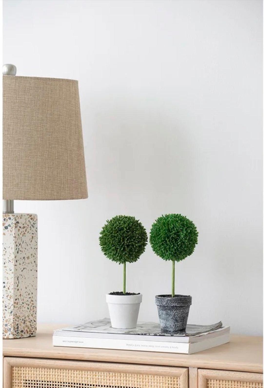 Topiary White Set - artificial 24x10cm-2