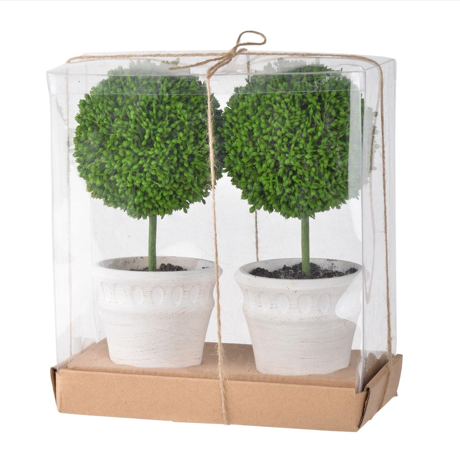Topiary White Set - artificial 24x10cm-0