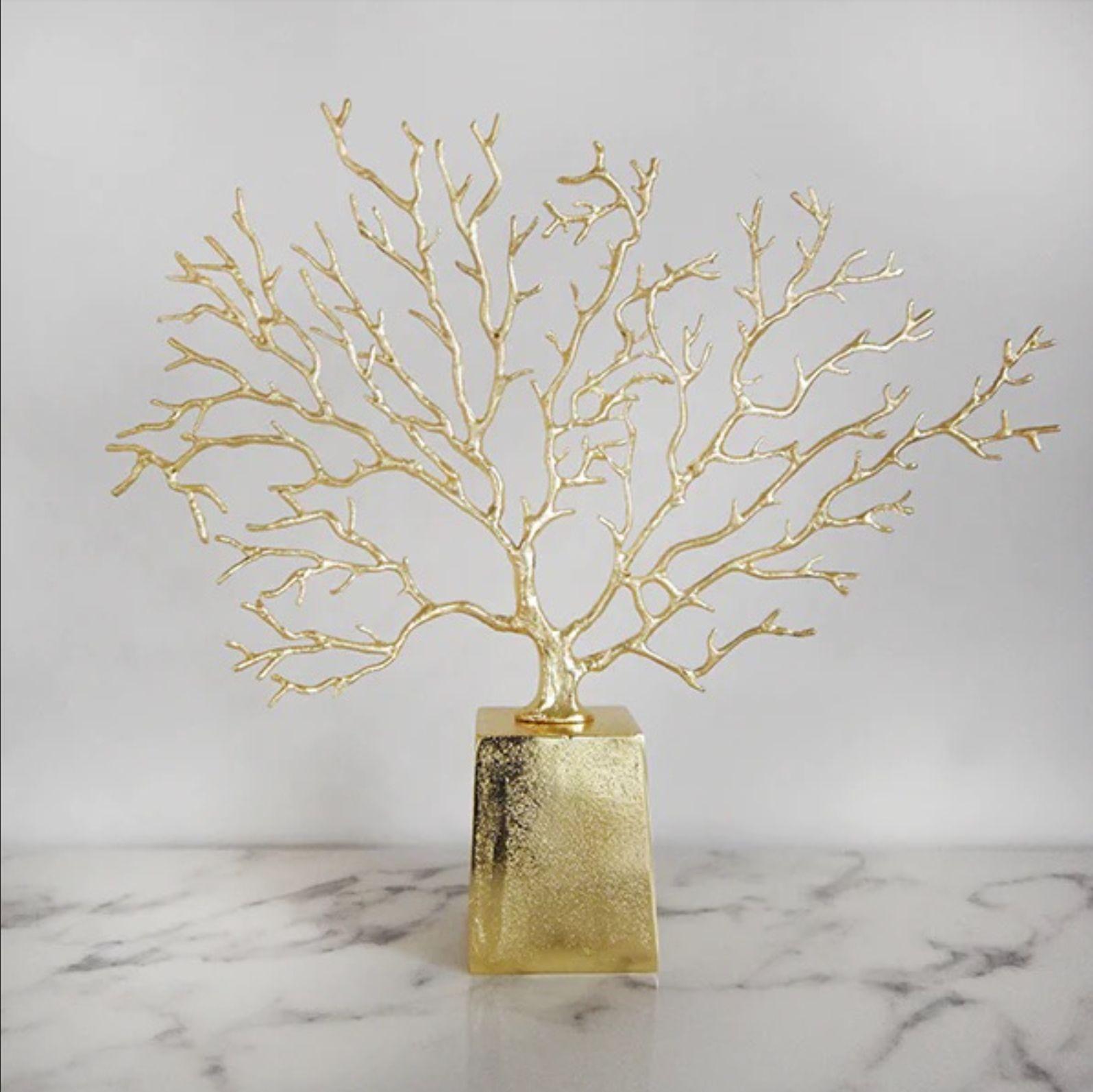 Coral Kamari Gold - metal 49x39x8cm-1