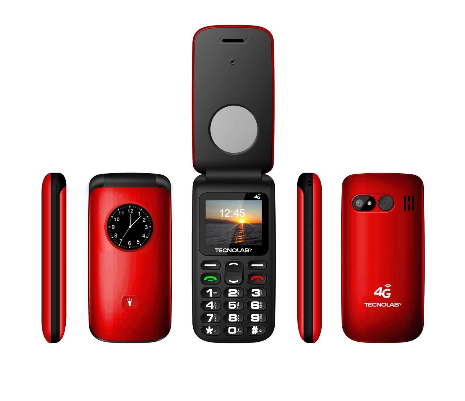 TELEFONO CELULAR ADULTO MAYOR SENIOR TECNOLAB TL886 ROJO-0