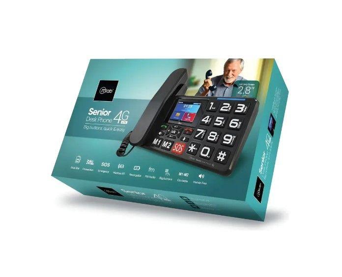 Teléfono Senior Inalámbrico Sobremesa 4g Sos 2.8 Mlab 9440 Color Negro Teléfono Fijo-3