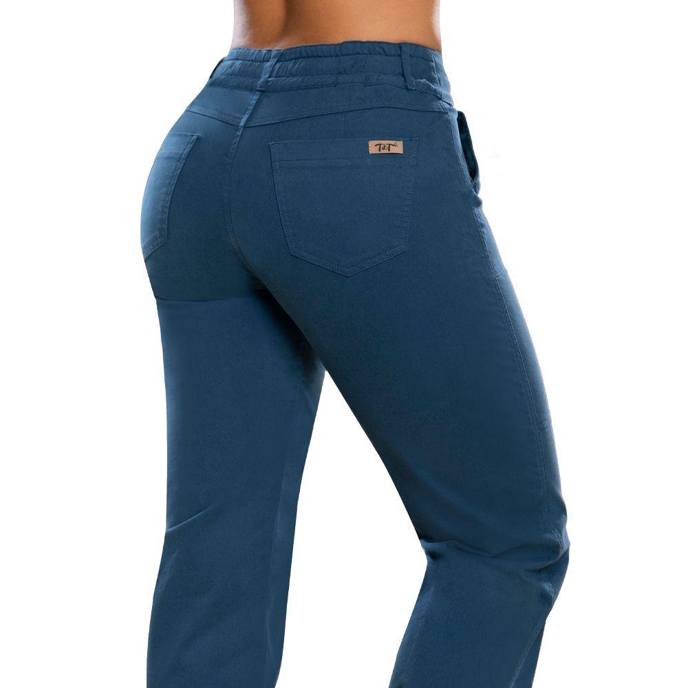 Pantalón Zanzibar Azul Cobalto TYT: Estilo Push-Up y Moda Colombiana-0