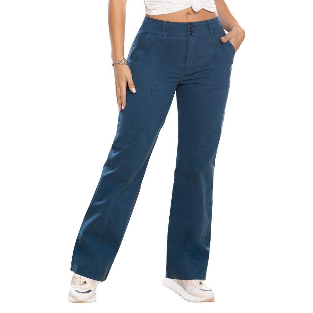 Pantalón Zanzibar Azul Cobalto TYT: Estilo Push-Up y Moda Colombiana-3