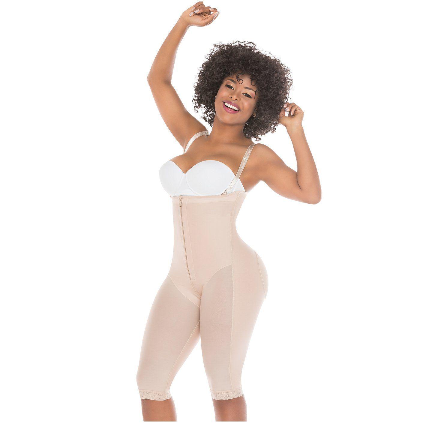 Faja Colombiana Moldeadora y Reductora, Pierna Larga 515 Beige-1