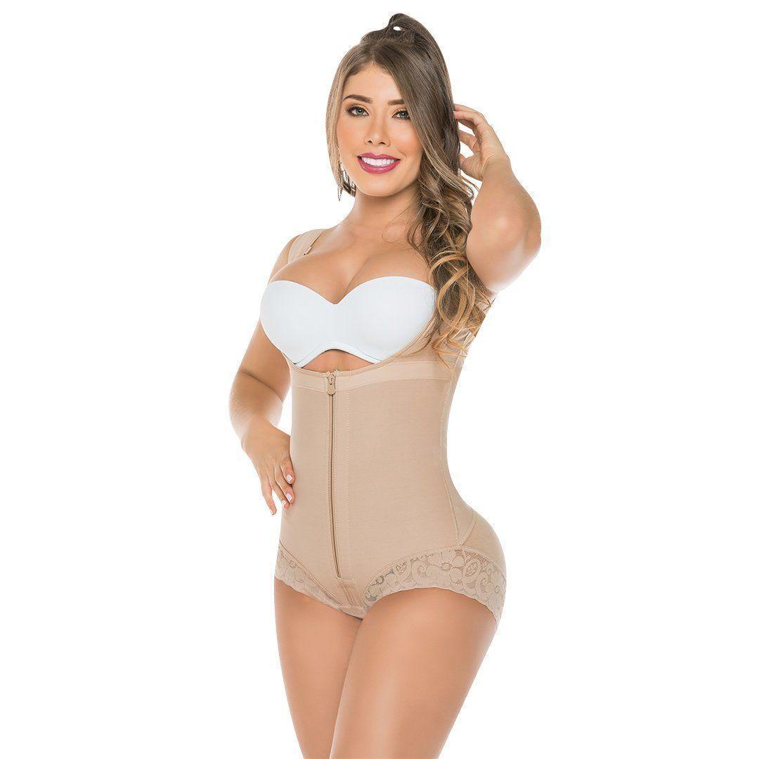 Faja Colombiana Moldeadora y Reductora En Body 411 Beige-0