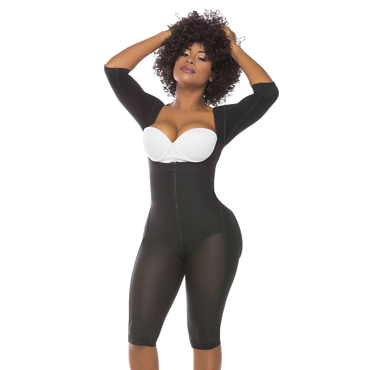 Faja Colombiana Post Quirúrgica Con Mangas 519 Negro-0