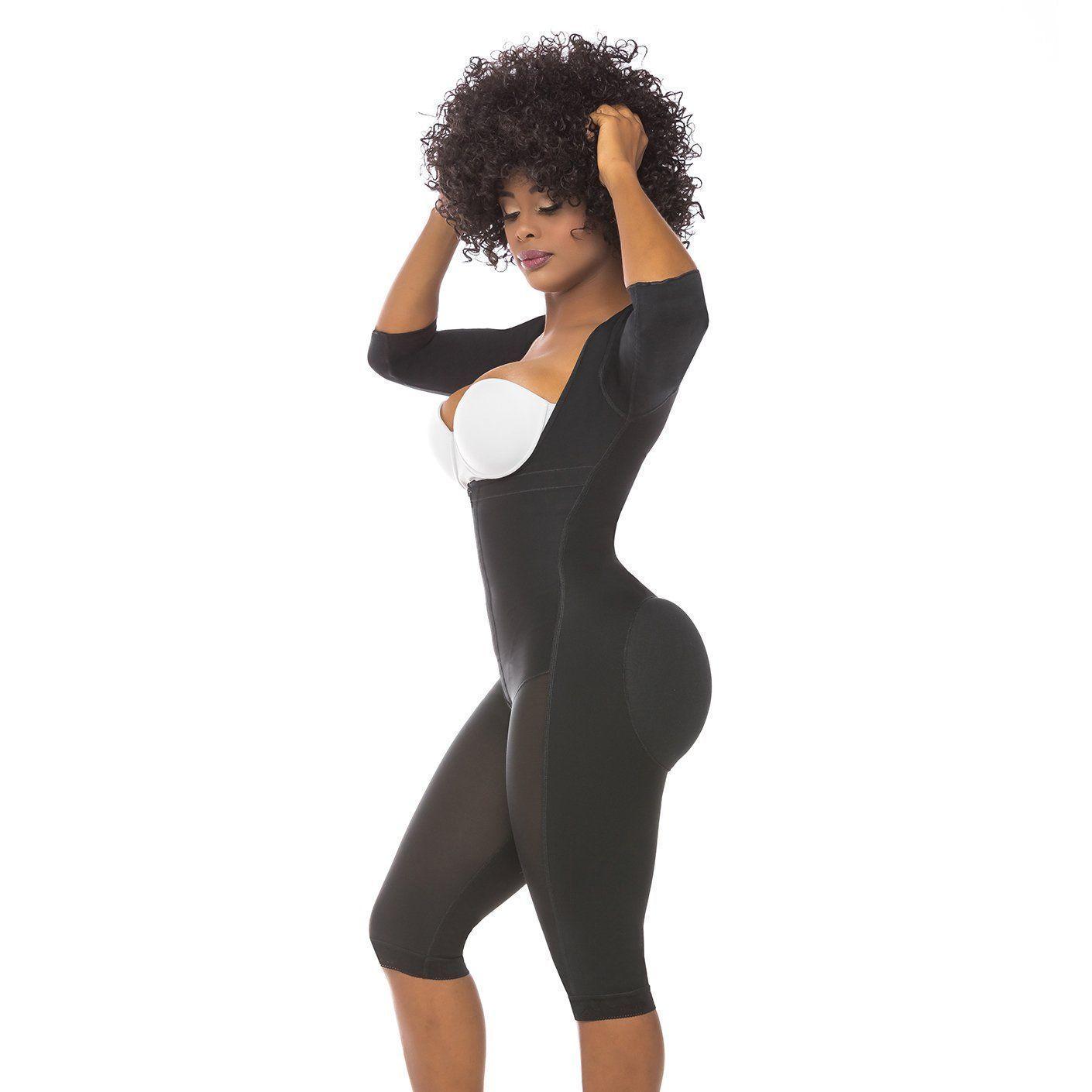 Faja Colombiana Post Quirúrgica Con Mangas 519 Negro-1