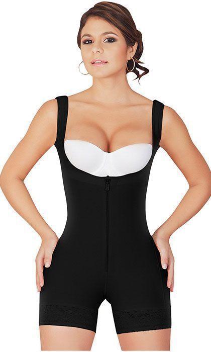 Faja Colombiana Moldeadora y Reductora en Short Con Huecos 518-2 Negro-0