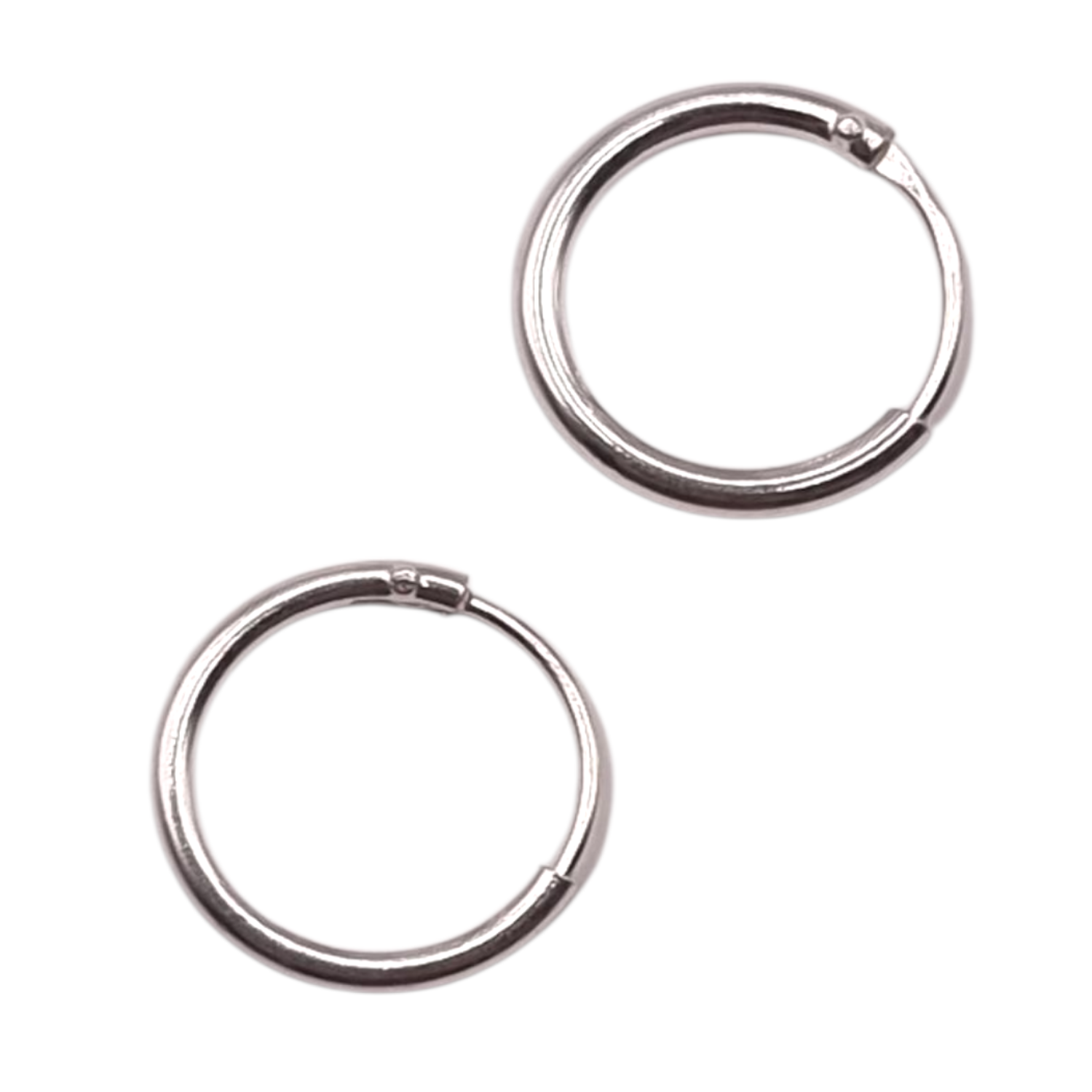 Aros Argolla de Plata Lisa 10 mm -2