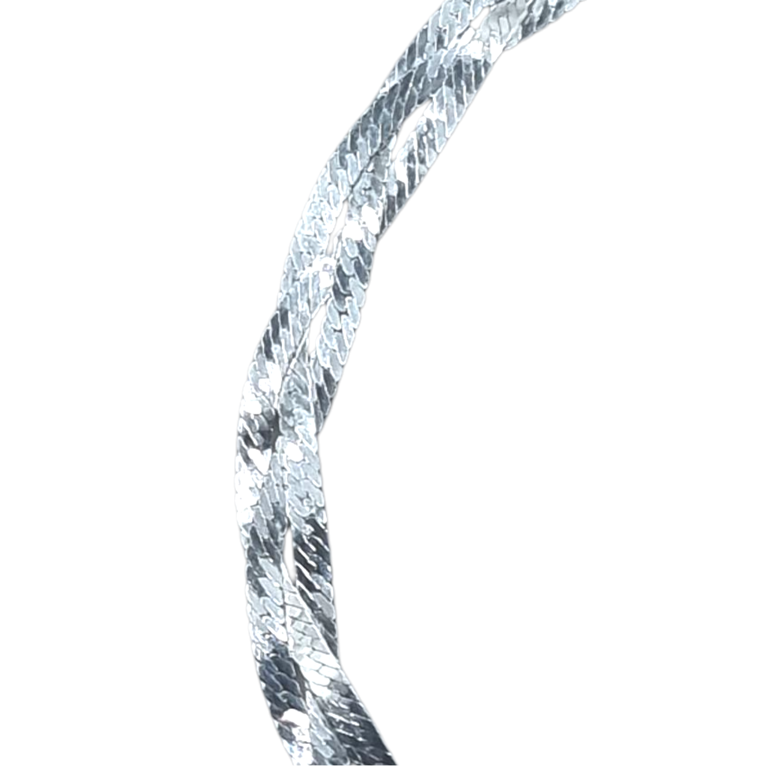 Pulsera en Plata 925 Cinta Trenzada Italiana -2