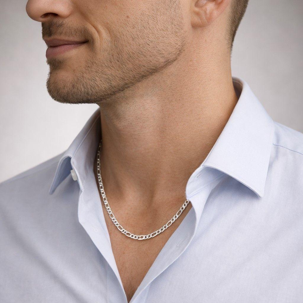 Cadena Cartier 3 mm Hombre en Plata 925 -2