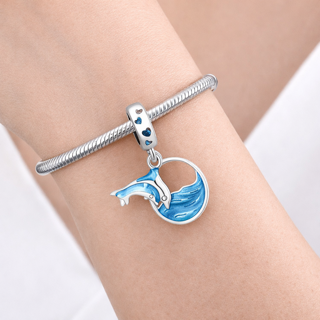 Charm Delfín Mar en Plata 925 -2