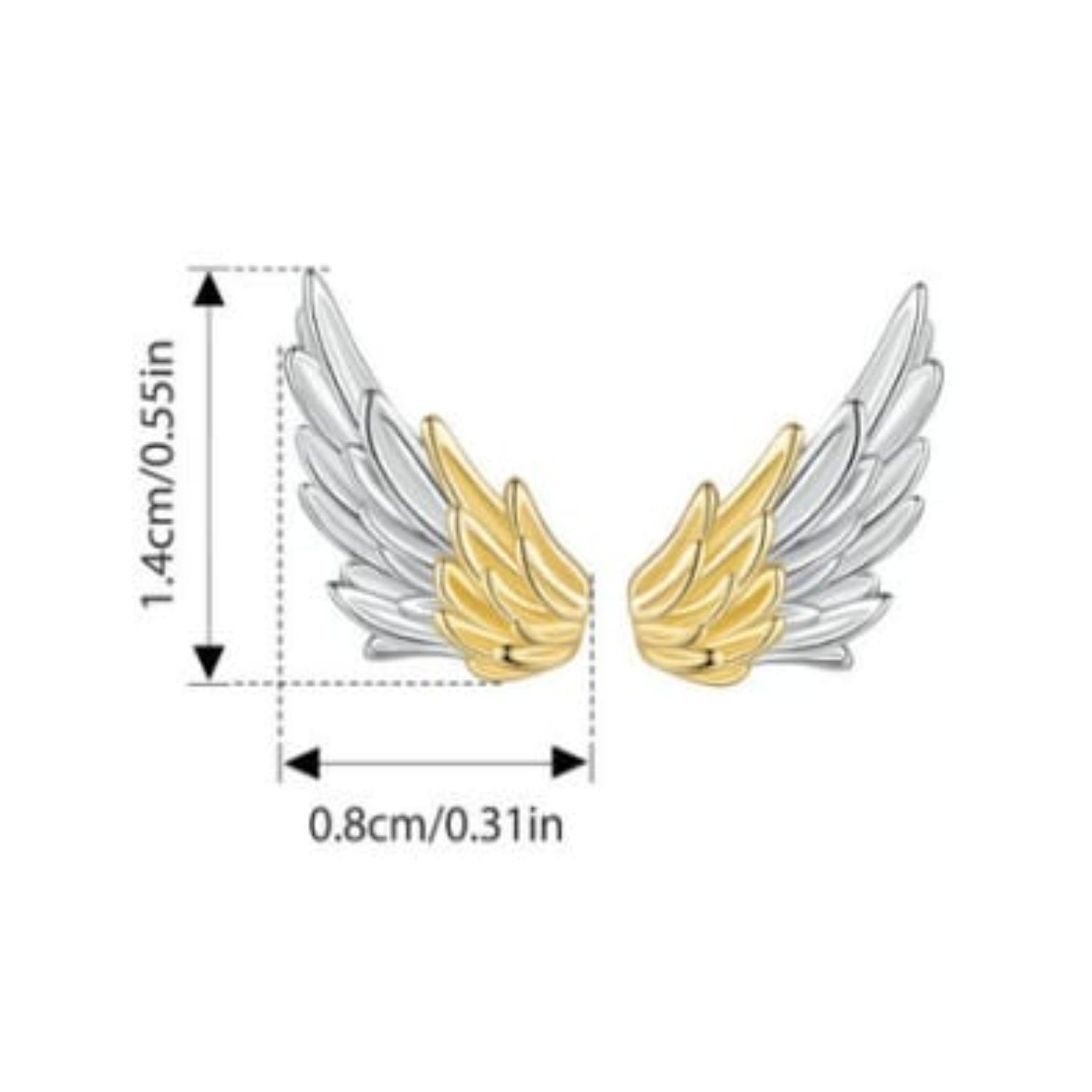 Aros Ala De Ángel en Plata 925 -2