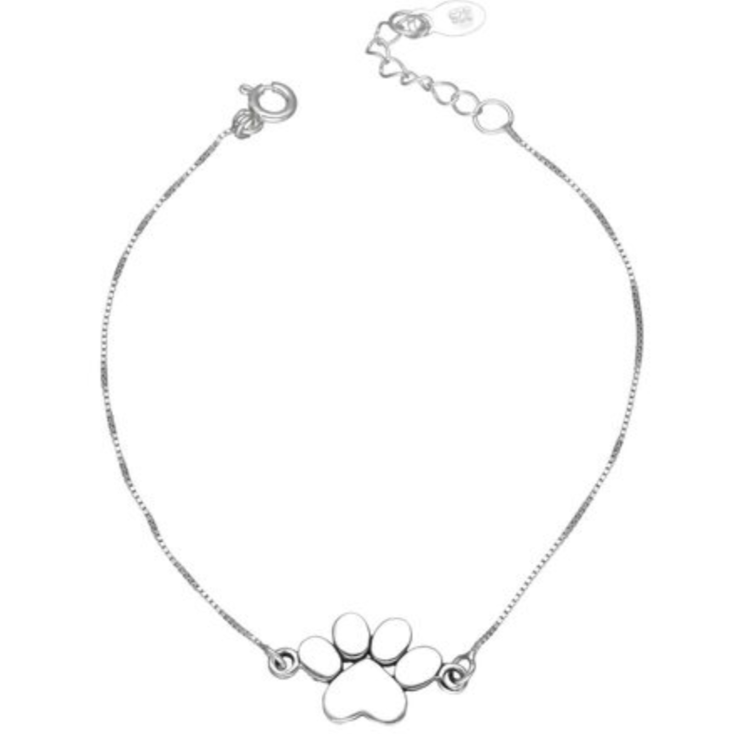 Pulsera Patita de Perrito en Plata 925 -0