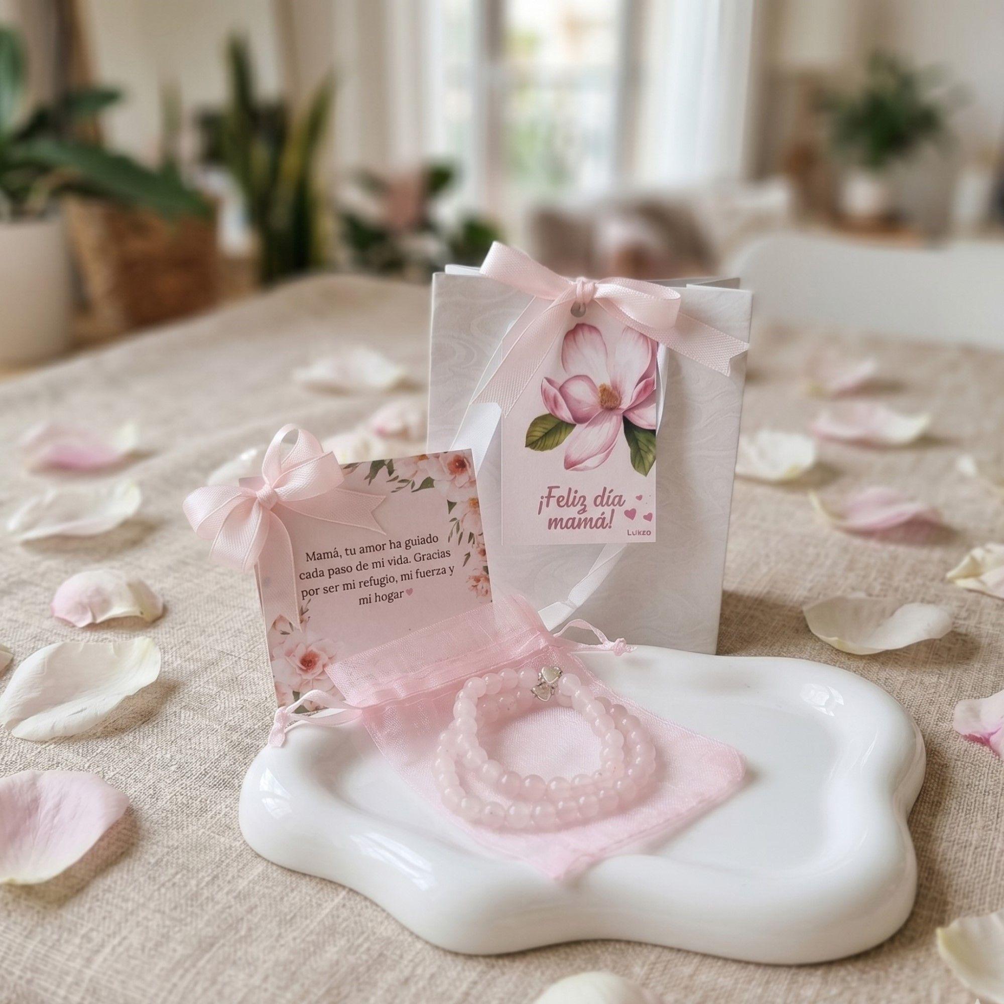 Pack Vínculo Eterno Pulseras Mamá e Hija en Cuarzo y Plata 925 Regalo día de la Madre -5