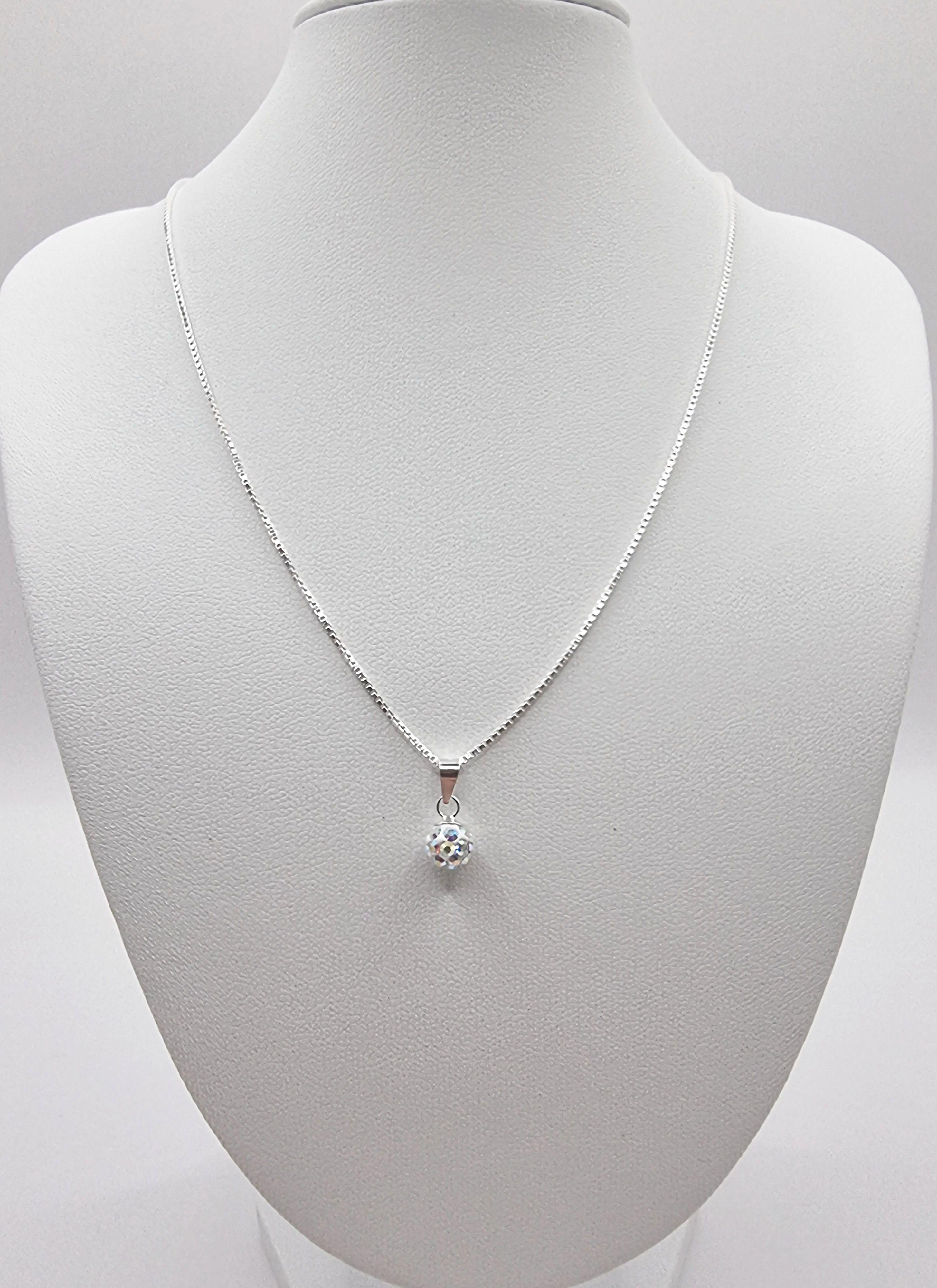 Conjunto de Collar y Aros en Plata 925 con Cristal Austriaco-2
