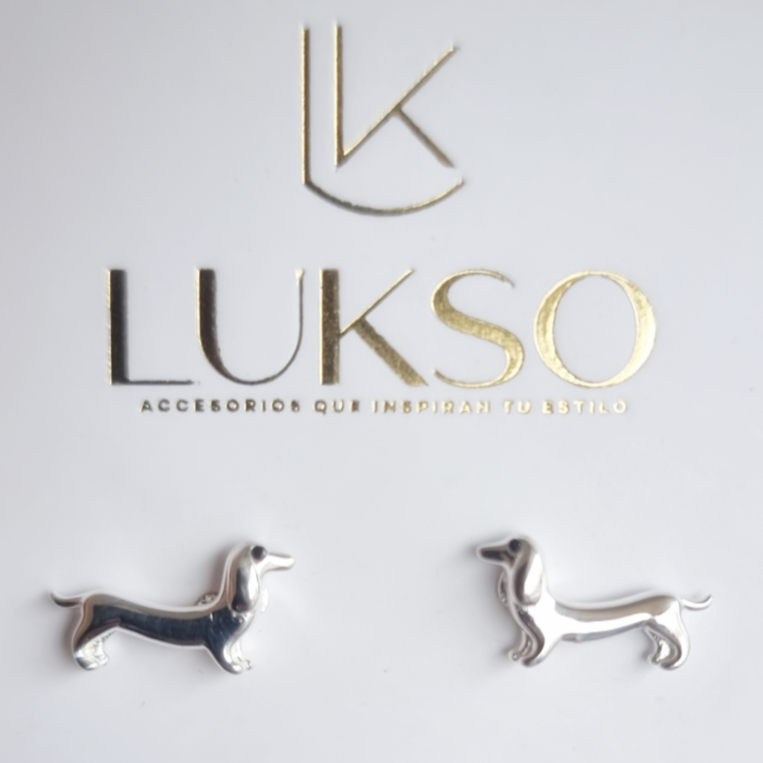 Aros Perrito Salchicha Dachshund en Plata 925 -2