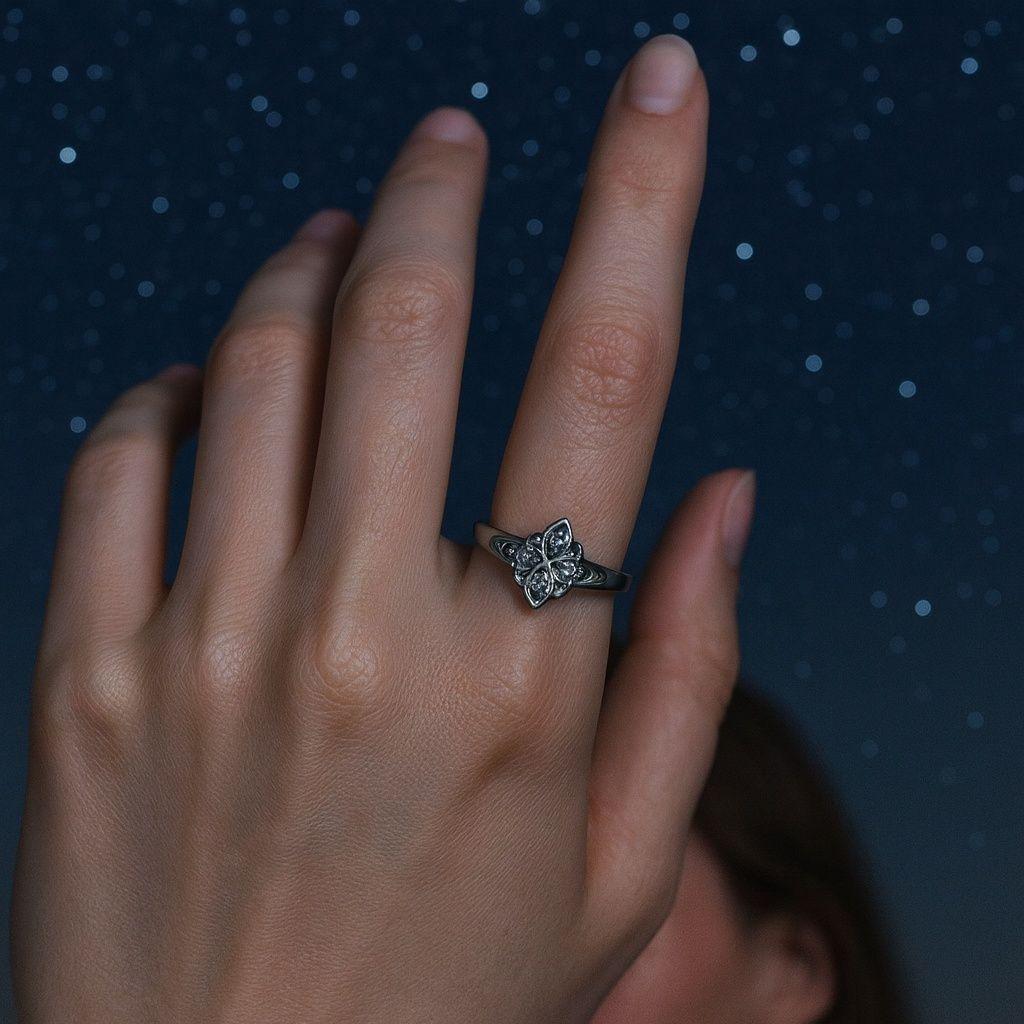 Anillo Nudo de Brujas Circón en Plata 925 -2