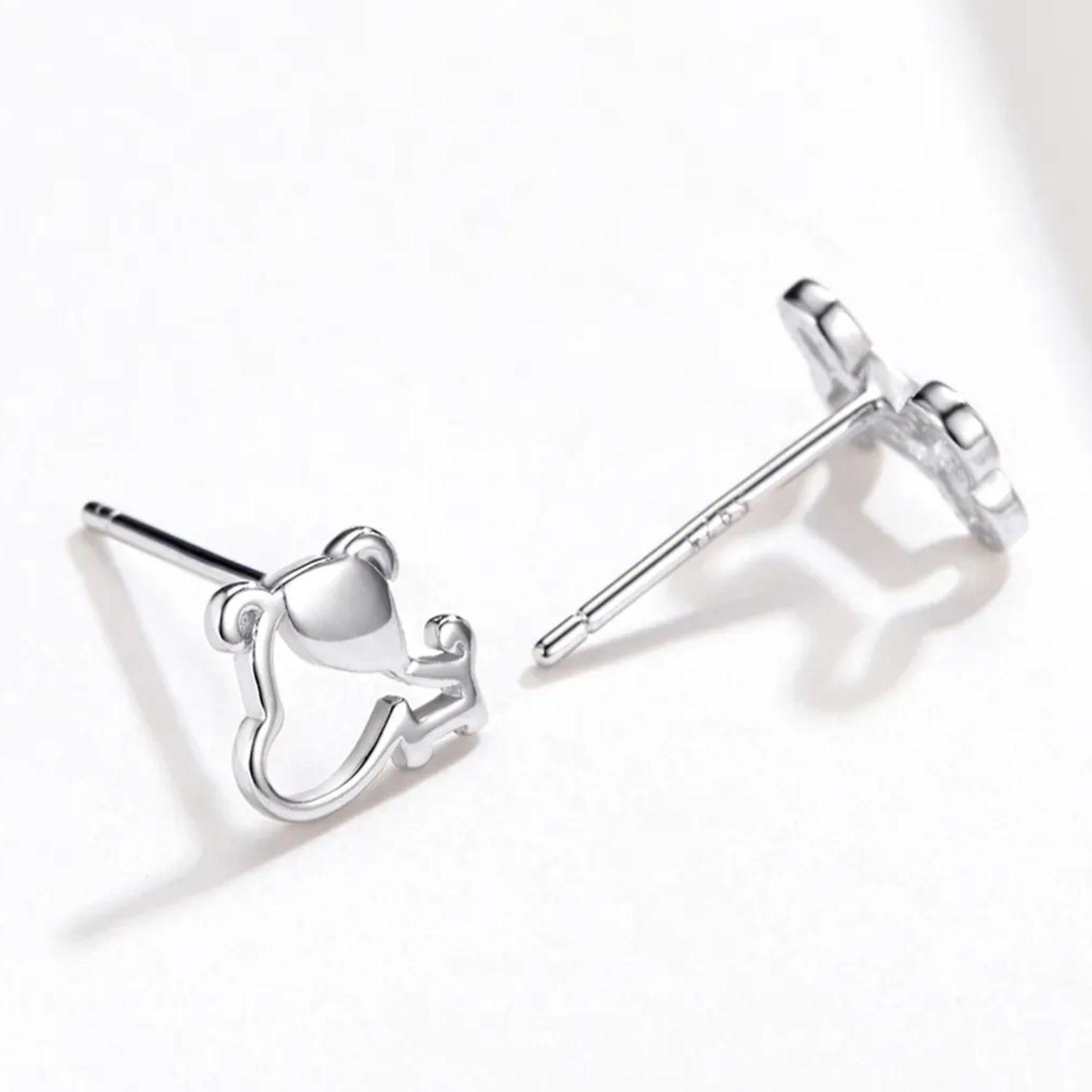 Aros Perro y Hueso en Plata 925-2