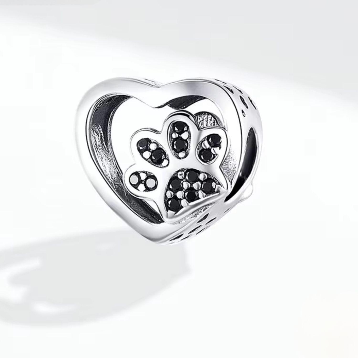 Charm Huella Perrito en Plata 925 -0