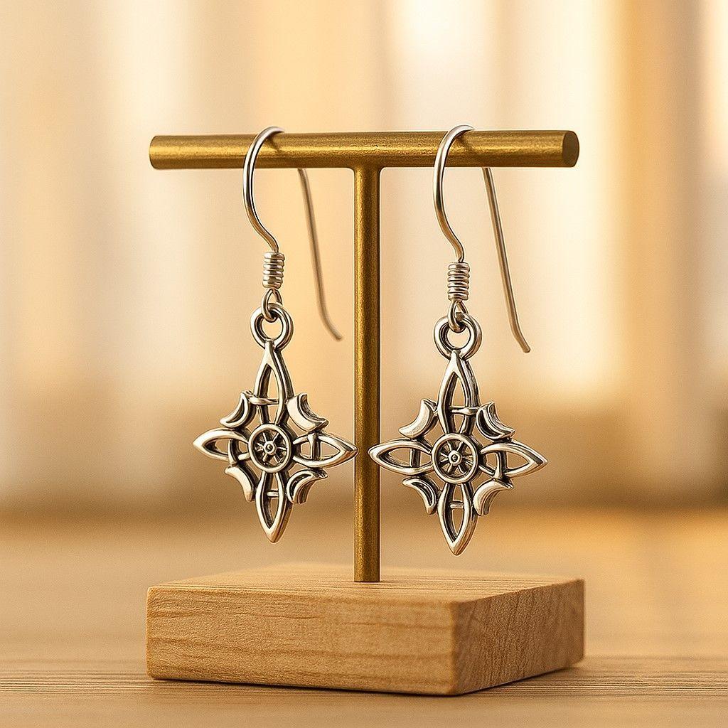 Aros Nudo de Bruja Colgante Plata 925 -2