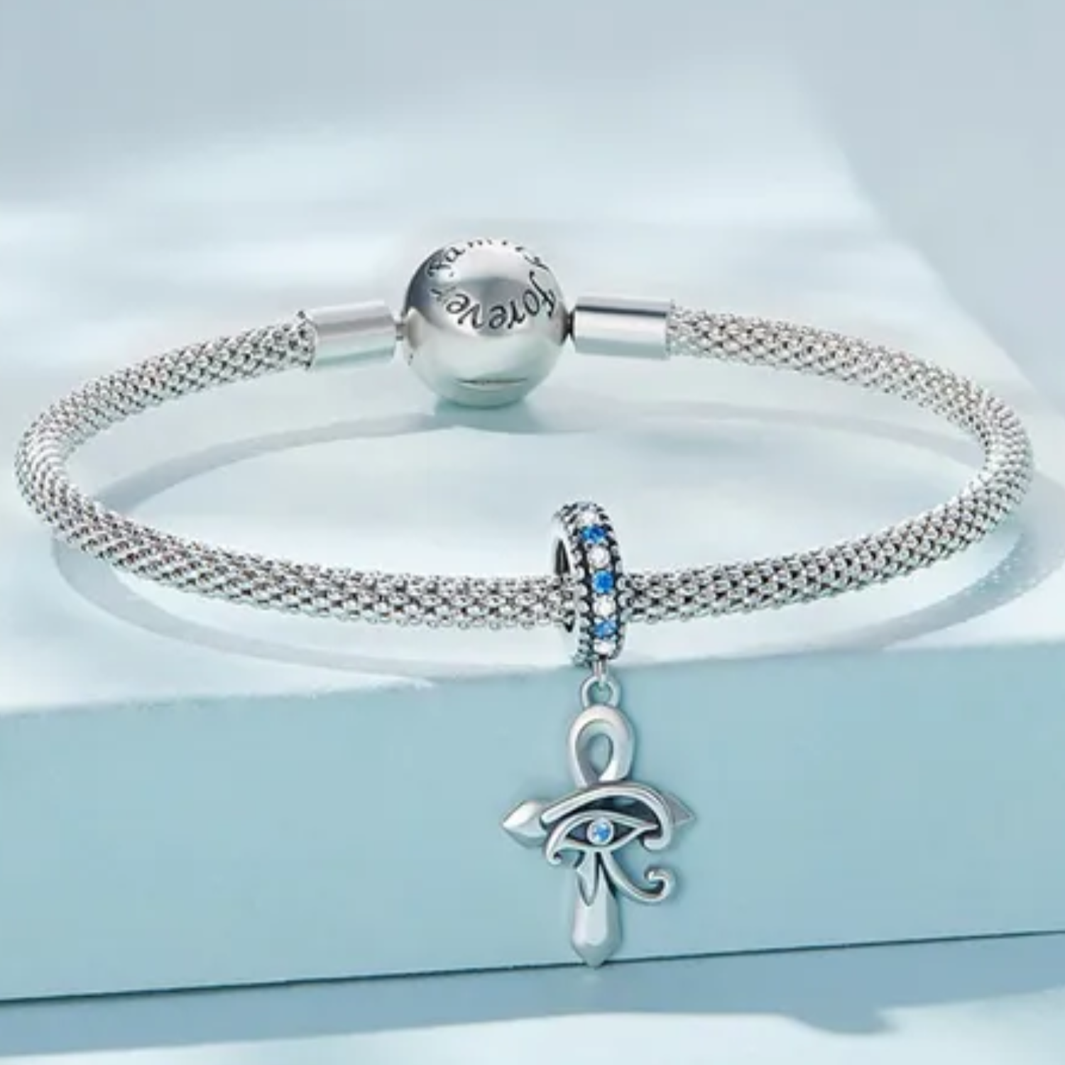 Charm Cruz Guardián con Ojo Divino en Plata 925 -3