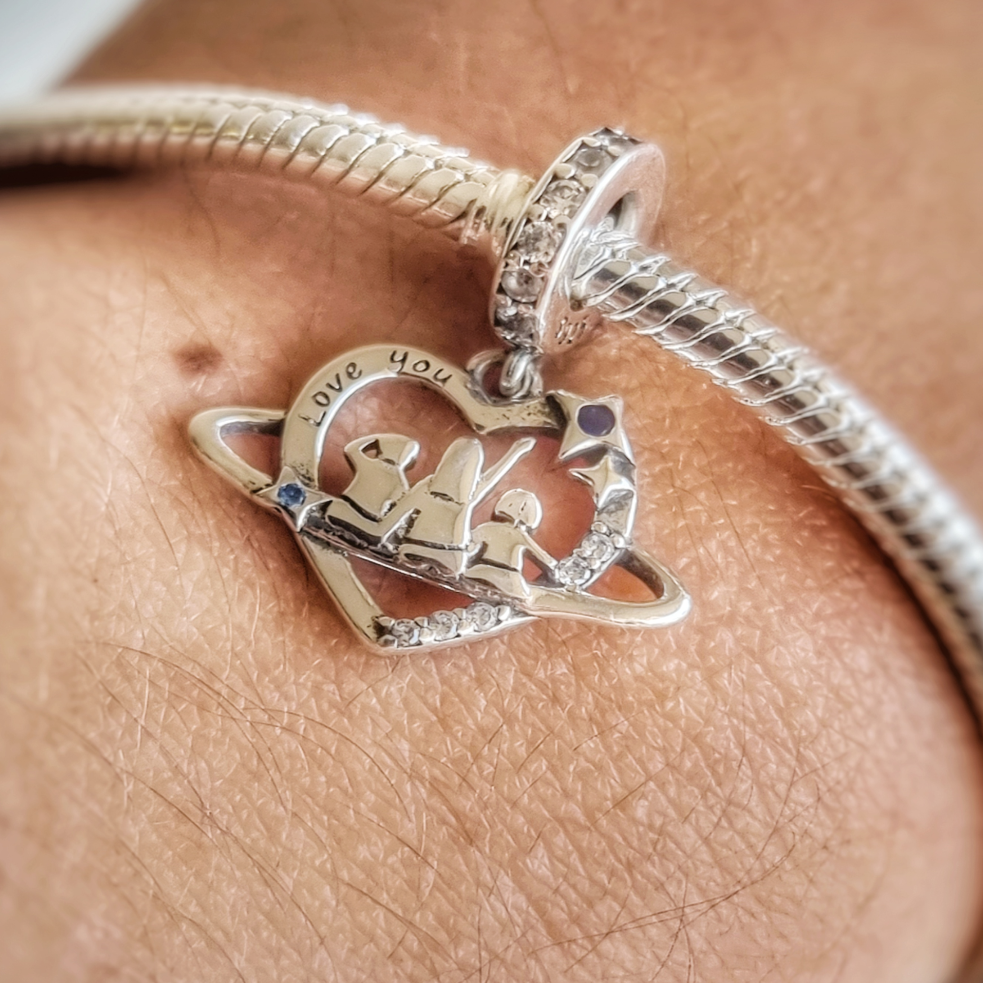 Charm Dije Diseño de Familia en Plata 925 -3