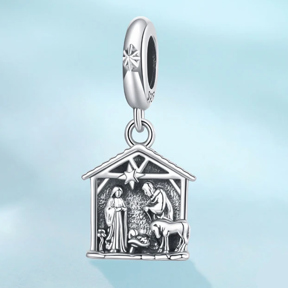 Charm Pesebre Navidad en Plata 925-3