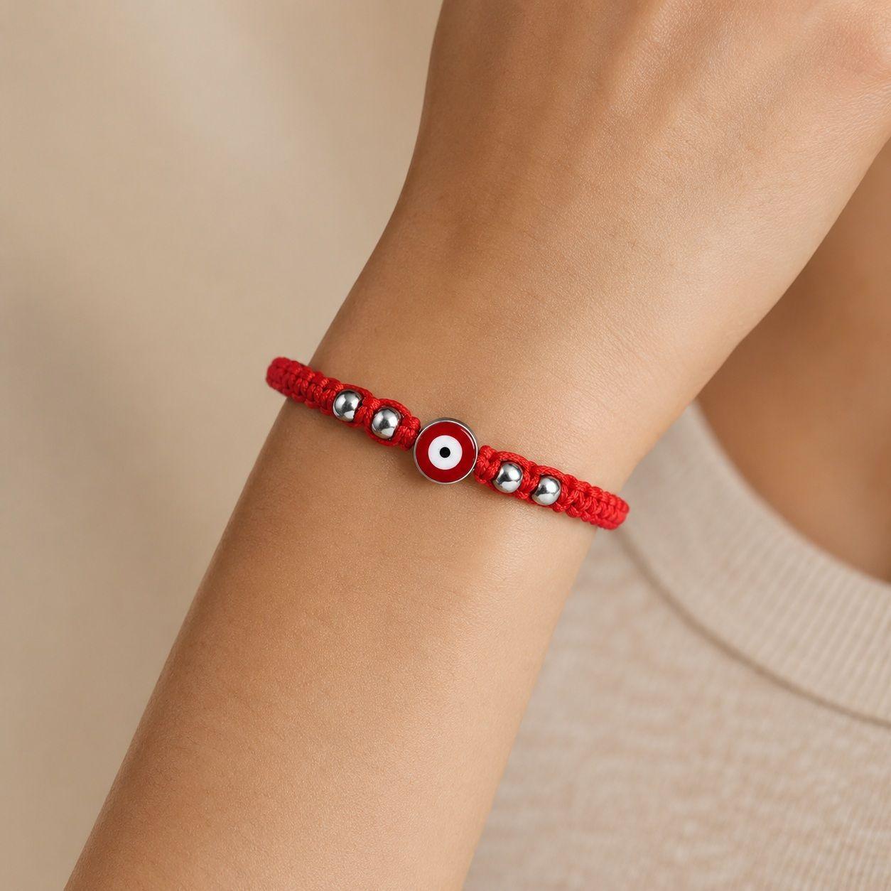 Pulsera Hilo Rojo Ojo Turco Protección-3