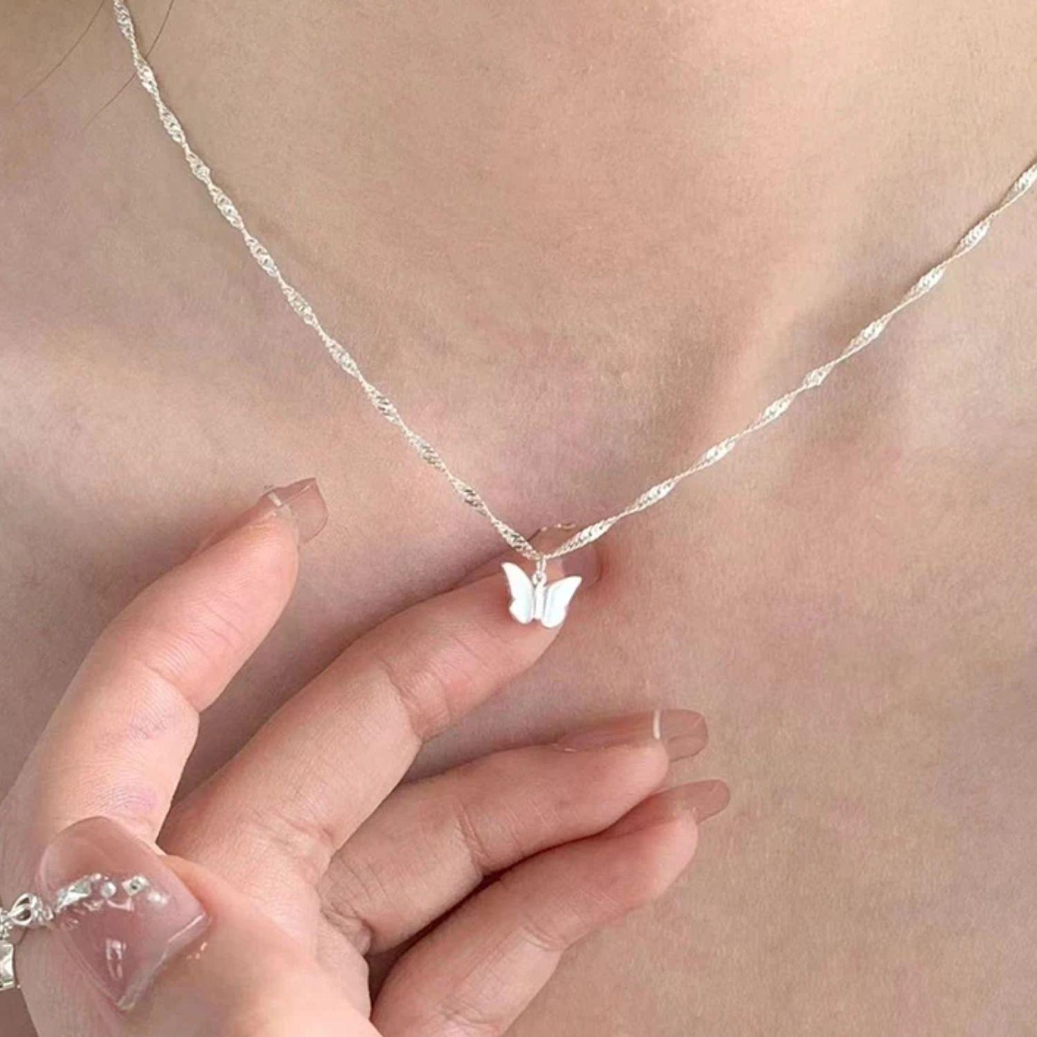 Collar Mariposa en Plata 925-2