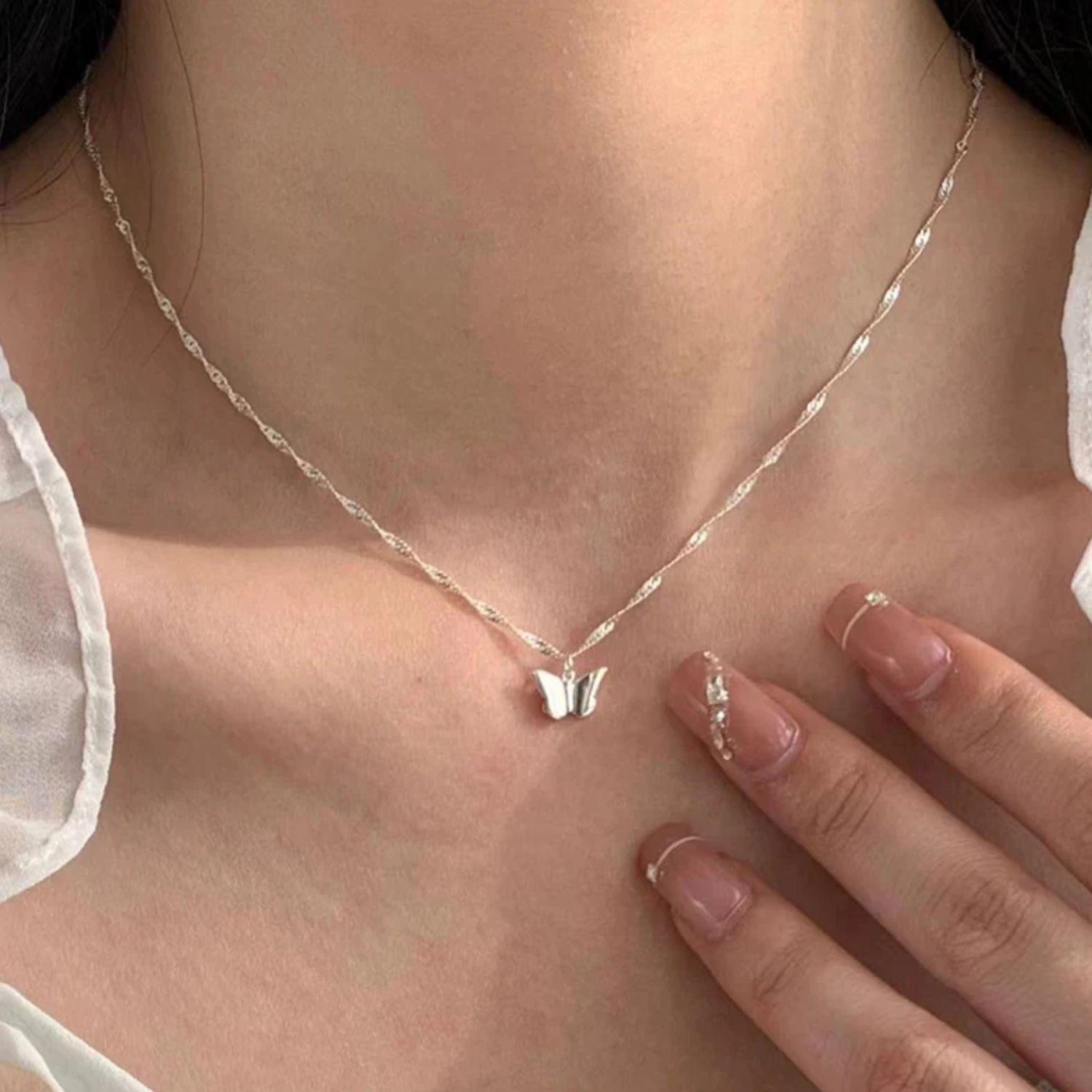 Collar Mariposa en Plata 925-3
