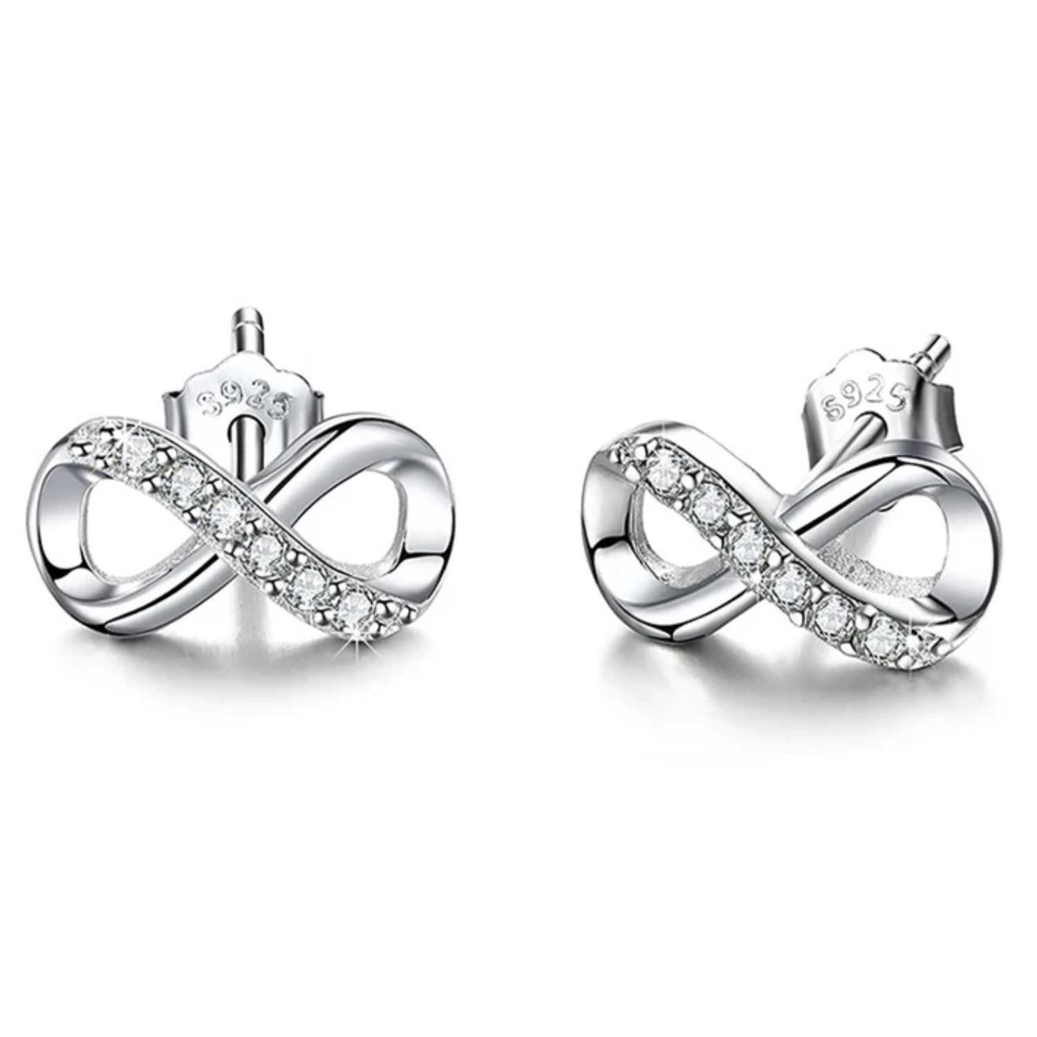 Aros Diseño Infinito en Plata 925 -0