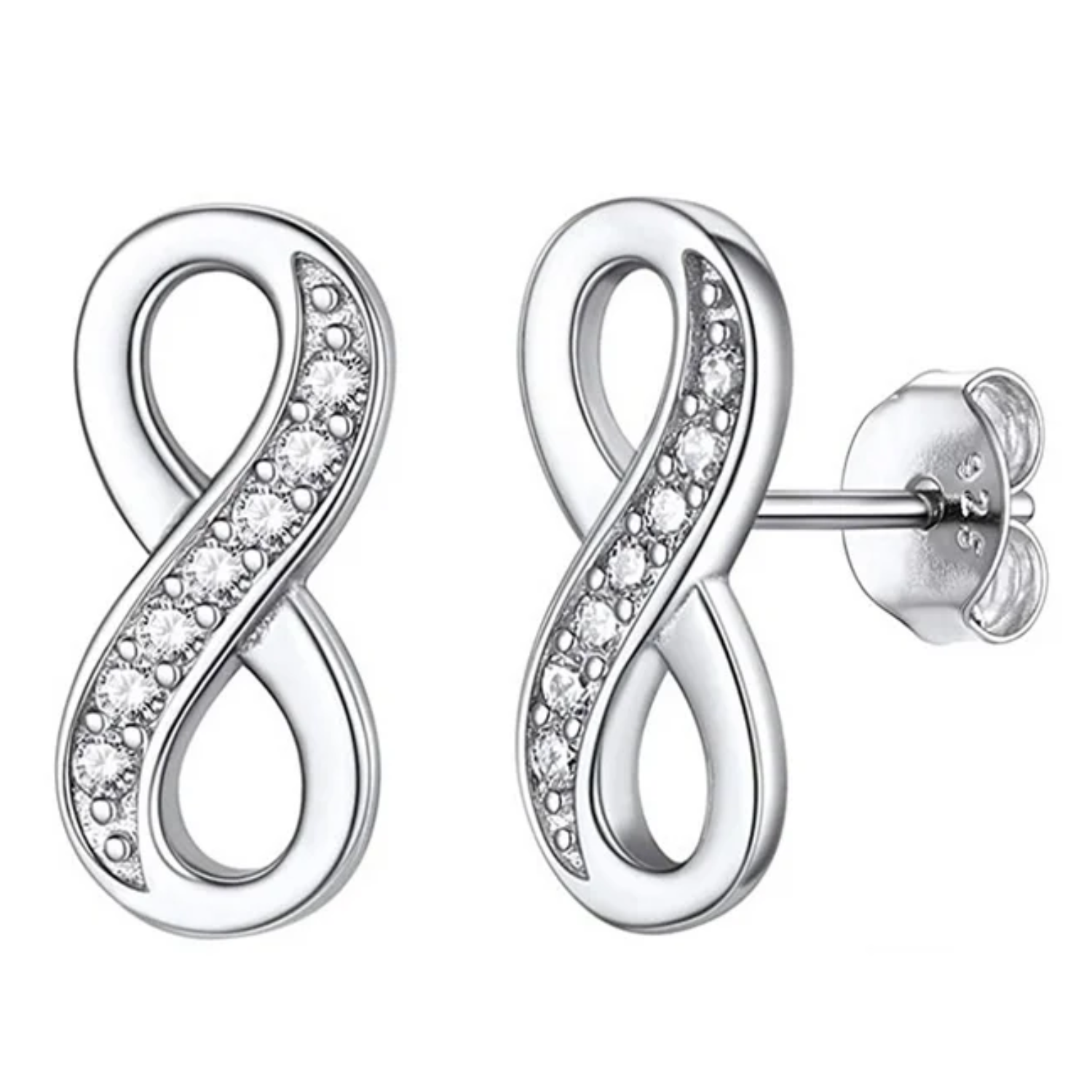 Aros Diseño Infinito en Plata 925 -2