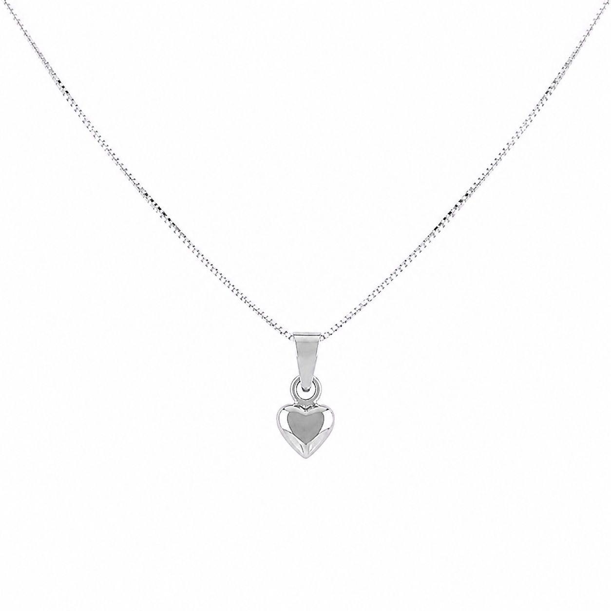 Collar Corazón Minimalista Plata Ley 925-0