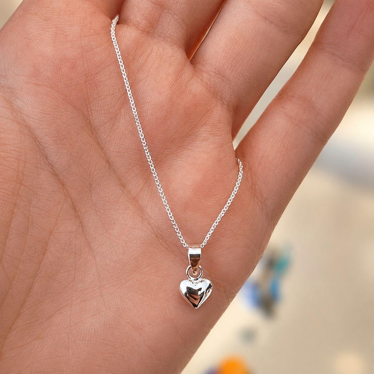 Collar Corazón Minimalista Plata Ley 925-5
