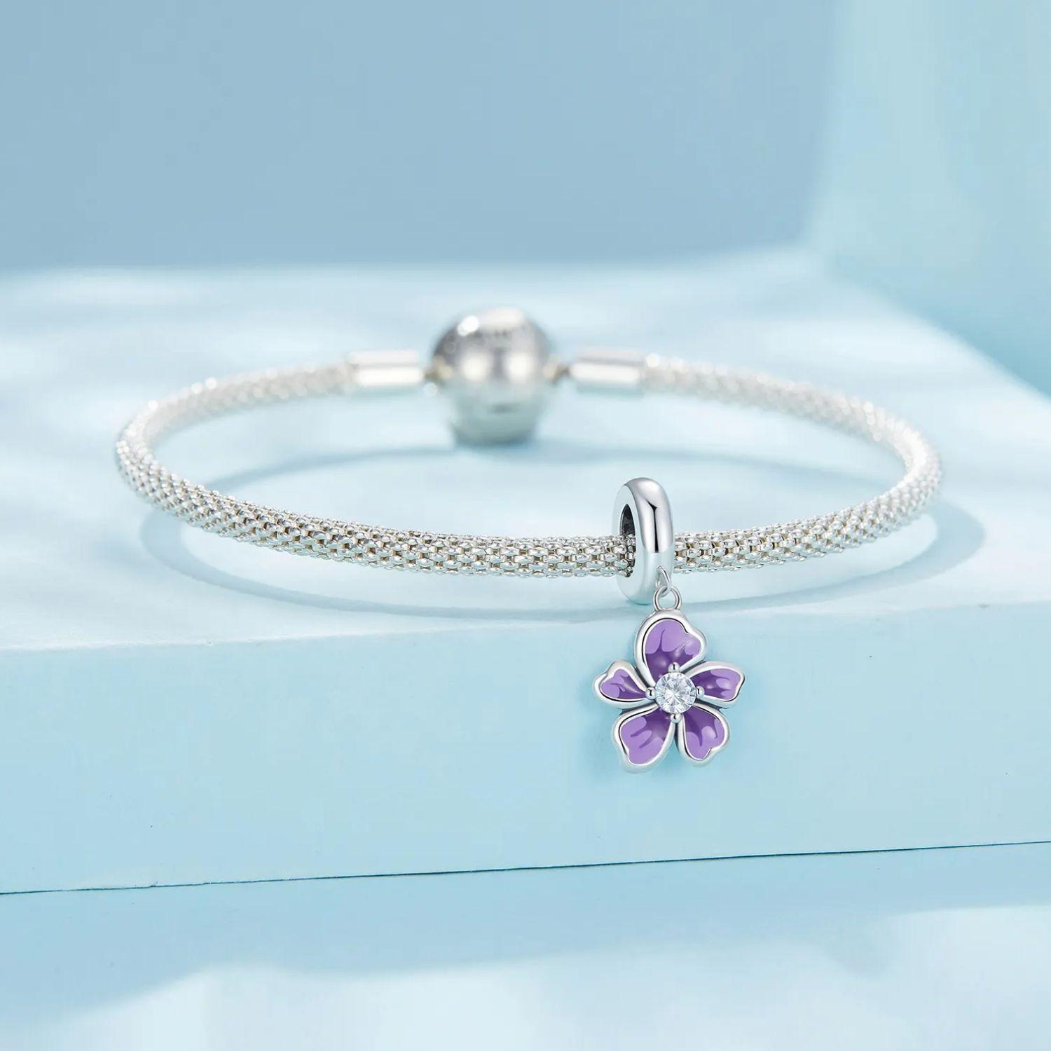 Charm Flor Elegante en Plata 925-2