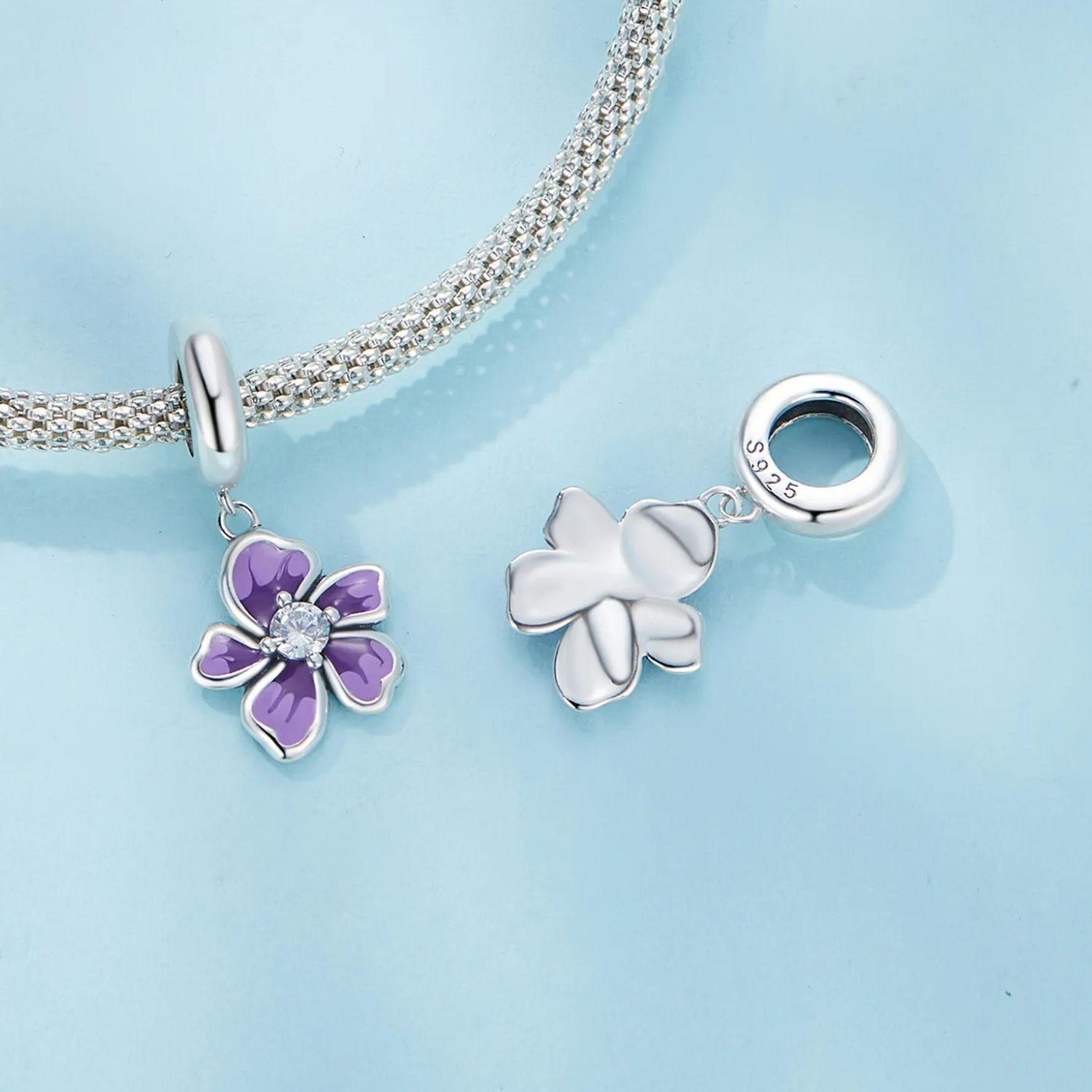 Charm Flor Elegante en Plata 925-3
