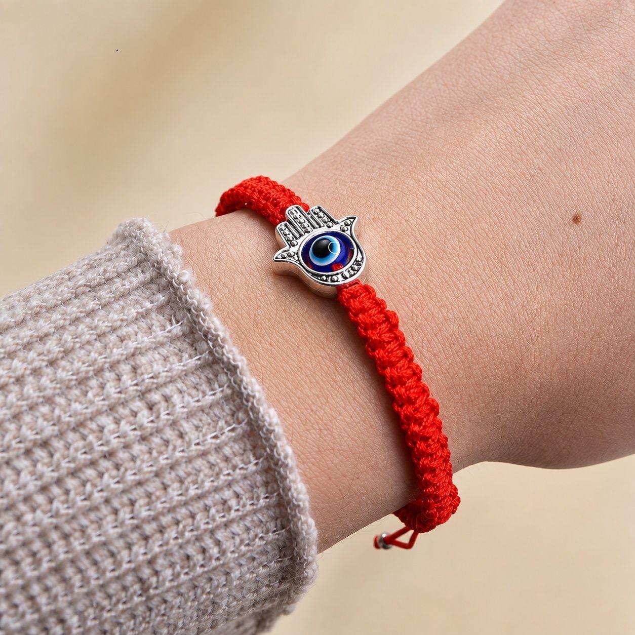 Pulsera Hilo Rojo Mano Fátima Protección-3