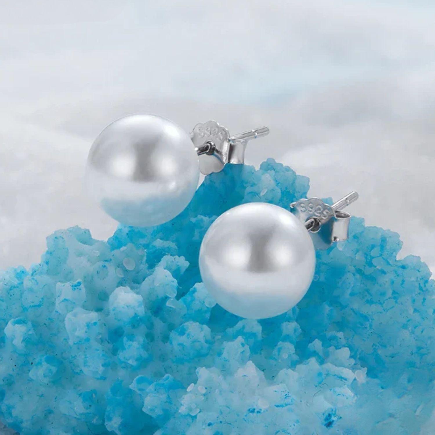 Aros Perla en Plata 925 -2